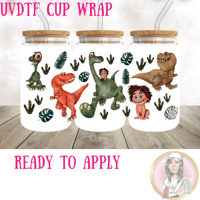 Image 1 of Dinosaur UVDTF cup wraps 