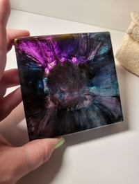 Image 1 of Resin Soap Dish - Square Galaxy Bloom