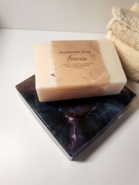 Image 3 of Resin Soap Dish - Square Galaxy Bloom