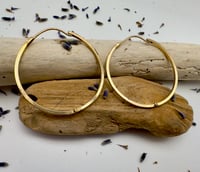 Image 1 of Ethereal Gold Hinge Hoops