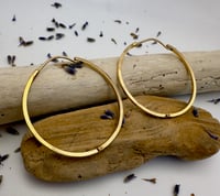 Image 4 of Ethereal Gold Hinge Hoops