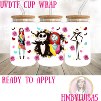 Jack and Sally Roses UVDTF cup wrap 