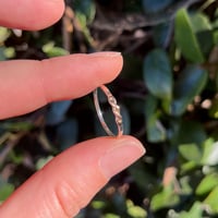 Image 2 of Three Eyelet Ring in Mixed Metals