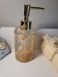 Image 1 of Resin Soap Bottle - Gold Foil Glitter