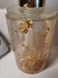 Image 2 of Resin Soap Bottle - Gold Foil Glitter