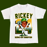 "King Of Thieves" Rickey Henderson by Three Kings In White Shirt