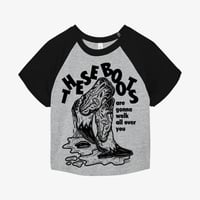 Image 4 of 'THESE BOOTS' Cropped Raglan Tee