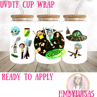 Rick and Morty UVDTF cup wrap 