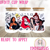 Princess Tattoos UVDTF cup wraps