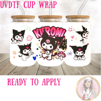 Image 1 of POW Kuromi UVDTF cup wrap
