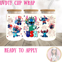 USA stitch UVDTF cup wraps