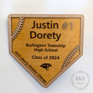 Image of Baseball Home Plate Player's Gift