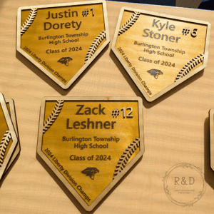 Image of Baseball Home Plate Player's Gift