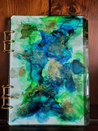 Image 1 of Resin Journal - Green Watercolor