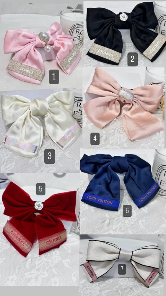 Image of Authentic repurposed ribbon hair clips 