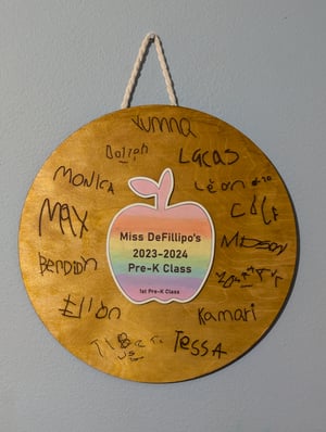 Image of Class Signature Sign for Teacher, End of Year Gift, Teacher Appreciation Gift