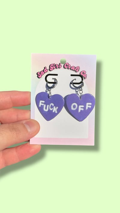Image of Fuck Off Earrings