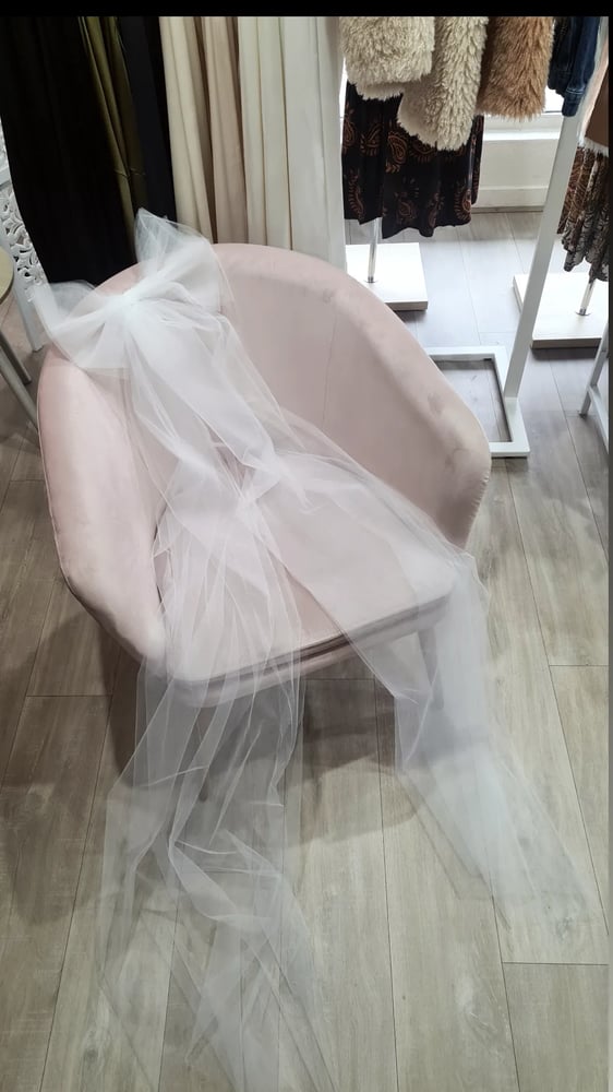 Image of Bow Veil. Silk White. By NATASAstudio 
