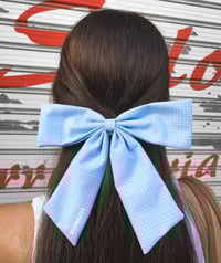 Image 5 of OLIVIA BOW · blue tartan