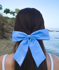 Image 3 of OLIVIA BOW · blue tartan