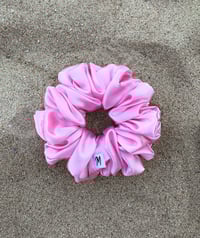 Image 2 of CHLOE SCRUNCHIE · pink satin