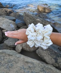 Image 1 of CHLOE SCRUNCHIE · ivory satin