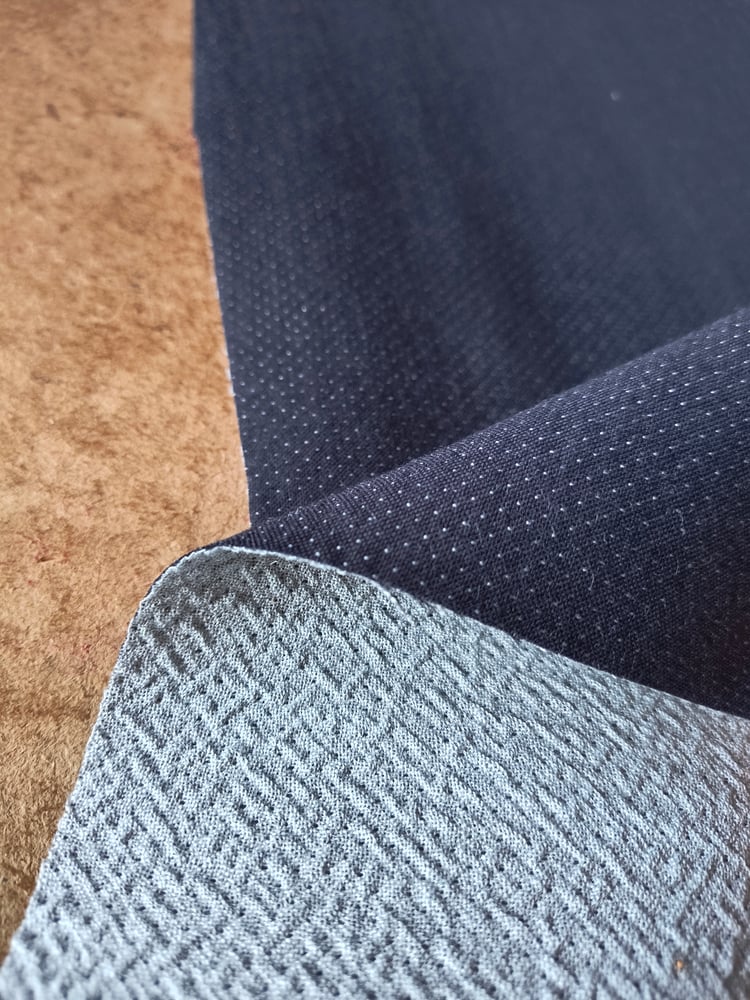 Image of TF 184 Woven cloth, Two tone Navy / Light Grey x 44.5 metre roll