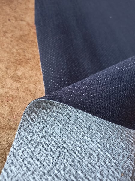 Image of TF 184 Woven cloth, Two tone Navy / Light Grey x 44.5 metre roll