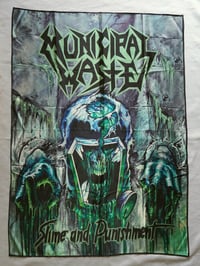 MUNICIPAL WASTE - Slime and punishment Flag (cloth poster Banner tapestry) Thrash metal