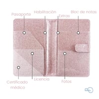 Image 2 of Portadocumentos - Glitter Rosa