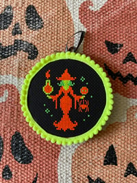 GLOW Cross-stitch Witch