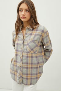 Image 1 of FLANNEL SHIRT - PLAID PATTERN