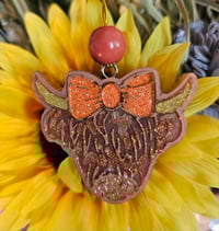 Image 2 of Highland cow car freshie - Macintosh Apple 