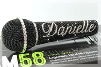 Image 4 of Personalised Shure SM58 Microphone in Black Crystals
