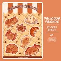 Delicous friends sticker sheet