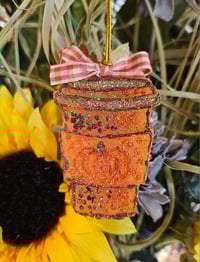 Image 1 of To go cup car freshie - 3" tres leches cheesecake 