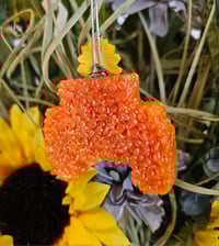 Image 2 of 3" orange jeep with sunflower car freshie - tres leches cheesecake 