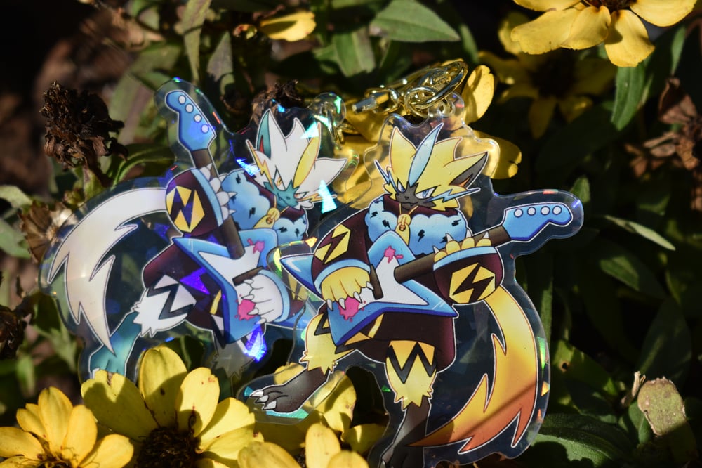Band-Style Zeraora Holographic Acrylic Keychain