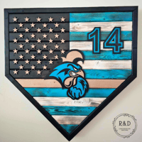 Image 2 of CUSTOM Wooden Home Plate Sign