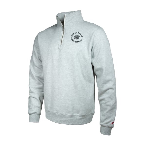 Image of Badge 1/4 Zip Pullover: Fog