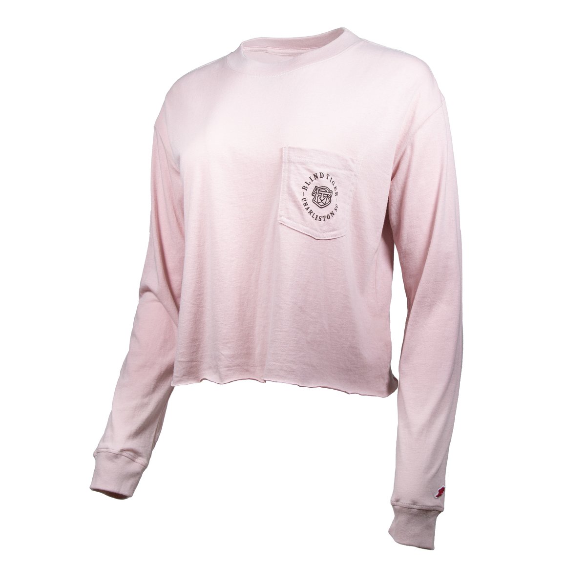 Image of Badge & Menu Pocket Cropped Long Sleeve: Dusty Rose