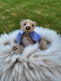 Image 2 of Miniature 7" heavy weighted Artist Bear - mohair - "Ollie"