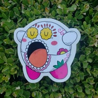 Kirby Calavera Clear Vinyl Sticker