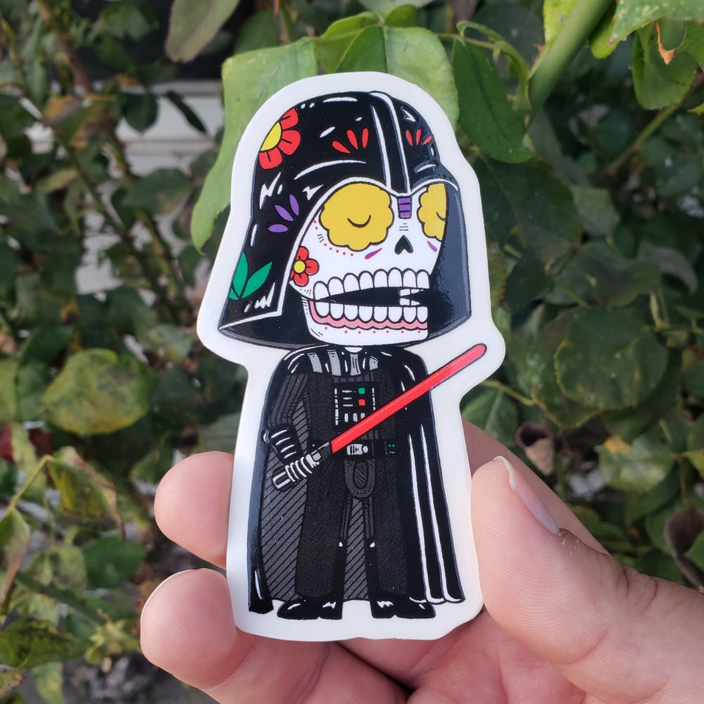 Darth Calavera Clear Vinyl Sticker