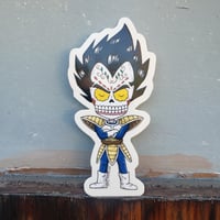Vegeta Calavera Clear Vinyl Sticker