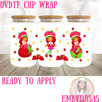 Strawberry x Flowers UVDTF cup wrap