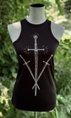 SWORDS HI NECK TANK BLACK