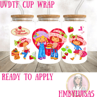 Strawberry Cake UVDTF cup wrap