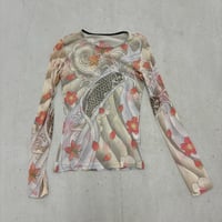 Image 1 of mesh koi fish long sleeve