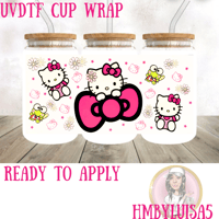 Image 1 of Kitty Bow UVDTF cup wrap
